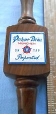 Pschorr Brau Munchen Imported Germany Wood Beer Tap Big Block Handle Draft Pull picture