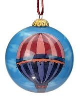 3” Li Bien Glass Hot Air Balloon Christmas Ornament China picture