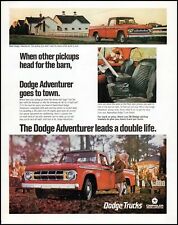 1968 Dodge Adventurer Truck farm home barn fence vintage photo Print Ad  adL33 picture