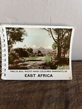 Vintage East Africa Souvenir Hand colored Snapshot Photograph Booklet picture