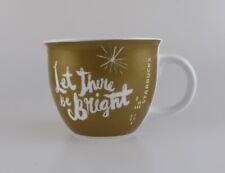 Starbucks Large Mug Let there be Bright Gold 2014 Barista Coffee Cup 14oz  picture