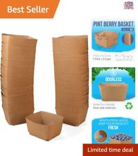 Pint Berry Basket: Brown Cardboard Containers - Freezing/Storage - Pack of 100 picture