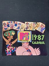 1987 MTV Vintage Calendar Preowned Made In Japan Eurythmics Mr. Mister Whitney picture