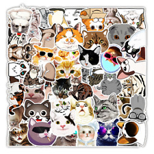 50 Pcs Stickers Cute Funny Cats Laptop Luggage Graffiti Fridge Phone Car Vinyl picture