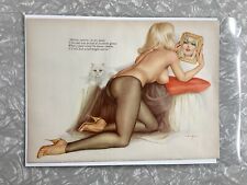 VARGAS GIRL Pin-Up June 1964 Playboy Mag Page Pull Blonde In Mirror picture