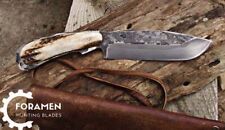 Premium Hand Made Carbon Steel Full Tang hunting skinner bowie knife Stag Antler picture