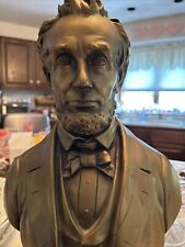Large 17” President Abraham Lincoln Bust Chalkware  Statue Rare. Very Clean picture