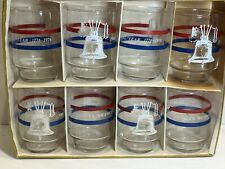 Set 8 Vintage Libbey Americas Bicentennial 1776-1976 Liberty Bell Bar Glasses 4” picture