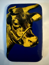Vintage Andy Warhol 1998 Museum Of Modern Art Cow Wallpaper Pin 2.75