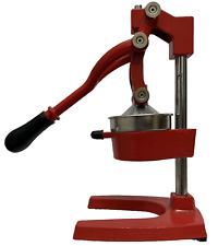 Commercial Cast Aluminum Red Lever Pull Citrus Press Heavy Duty picture
