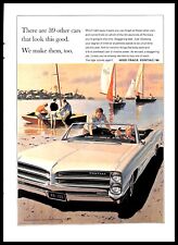 1965 66 Pontiac Converible Car Vintage PRINT AD Sailboats Art Fitzpatrick picture