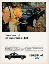 1966 Ford Mustang car girl sweetheart of the supermarket set retro photo ad adL4 picture