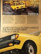 1981 Toyota Corolla Tercel VTG 1980s 80s PRINT AD Car That Pulls Own Weight FWD picture