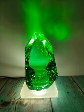 Andara crystal natural cutting emerald green 2587gr with Base+lamp for Decor picture