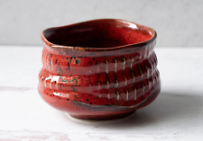 Handcrafted Ceramic Matcha Tea Bowl - Matcha Cup - Red Matcha Tea Bowl 14 oz picture