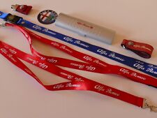ALFA ROMEO OFFICIAL MERCHANDISE LEATHER KEYFOBS PEN AND CASE LANYARDS + STICKER picture