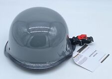 German Style Motorcycle Helmet-DOT APPROVED-Size X-Large Shiny Gloss Gray picture