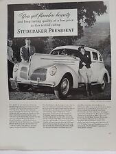 1939 Studebaker President Automobile Fortune  Print Ad Hills picture