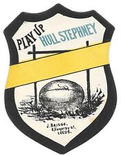 RARE J Briggs Shaped Rugby Shield Trade Card - Play Up Hull Stephney picture
