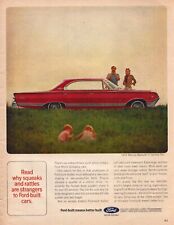 1964 Mercury Marauder Print Ad NASCAR Family Grass Kids Parents picture