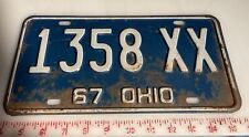 1967 Ohio License Plate Vintage Car Truck Part Original Plate #1358 XX picture