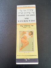 Vintage Girlie Matchbook “Joe & Wilma’s Inn - Swarthought” Pinup Girl picture
