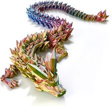 Large 30-Inch 3D Printed Dragon, Articulated Crystal Dragon, 3D Dragon Toy picture