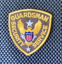 GUARDSMAN SECURITY SERVICE EMBROIDERED SEW ON PATCH PROTECTION SERVICE 4 x 4 NOS picture