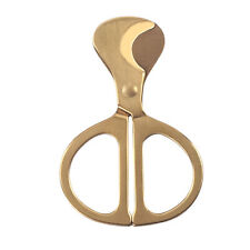 Cigar Cutter Stainless Steel Double Blades Cut Cigar Scissors (Gold) picture