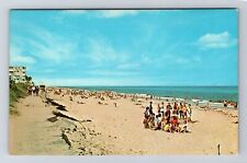 Lantana FL-Florida, Swimming & Sunbathing at Beach, Souvenir Vintage Postcard picture