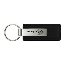 Dodge SRT Hellcat Keychain & Key Ring – Premium Black Leather Key Chain picture
