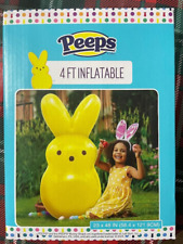 Peeps ADORABLE Easter Bunny  4 Foot Inflatable YELLOW NIB picture