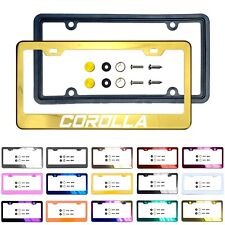 Customize Stainless Steel License frame Silicone Back Guard Fit Toyota Corolla picture