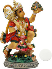 India Idol Lord Hanuman Statue - 3.9”H Hindu God Flying Hanuman Figurine for Car picture