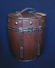 Pebble Beach Concours Mercedes Leather Wrapped Wooden Picnic Case PALECEK picture