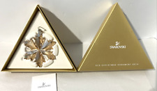 Swarovski Crystal 2014 GOLD Christmas Annual Mint In Box SCS picture