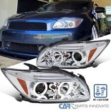 Clear Fits 2005-2010 Scion tC LED Halo Projector Headlights Head Lamp Left+Right picture