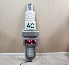 Vintage AC Delco Spark Plug Wall Clock (Needs LED Repair) Union Label Dualite picture