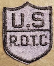 Vintage College University U.S. ARMY AIR FORCE ROTC Patch GRAY & BLACK Felt Orig picture