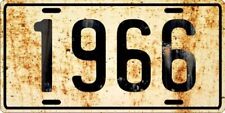 Dodge, Ford or Chevrolet antique vehicle 1966 Weathered License plate picture