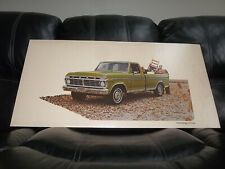 vintage oem 1974 ford ranger xlt pickup poster showroom cardboard dealership picture