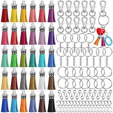 270pcs Keychain Tassels Keychain Rings for Craft with Key Chain Tassels Keych... picture