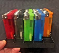 Electronic Refillable Lighters Adjustable Flame Built In LED Light 50 Display picture