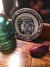   vintage, Jeep Cherokee Wagoneer Indian Head Chief S Emblem. The emblem picture