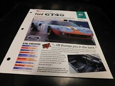 1964-1968 Ford GT40 Spec Sheet Brochure Photo Poster 1965 1966 1967 picture