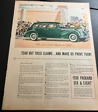 1938 Packard Eight Touring Sedan - Vintage Original Print Ad / Wall Art picture