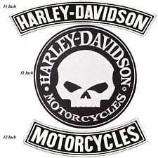  Harley Davidson Willie. G Skull Patch Set - Harley Davidson Motorcycle Patch picture