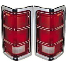 Pair Tail Light for 81-87 Dodge D150 & W150 & Ramcharger LH RH w/ Chrome Trim picture