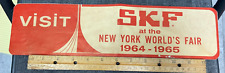 1964-65 WORLD'S FAIR 'SKF/ SWEDISH BALL BEARING FACTORY' BUMPER STICKER 11923 picture
