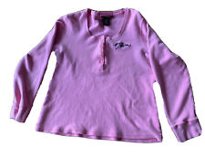 Harley Davidson Henley Shirt Women  2X Pink Waffle Embroidered Thermal picture